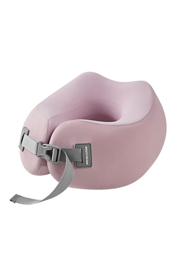 Travel Neck Pillow,U Shaped Memory Foam Neck Travel Pillow,Breathable Mesh Fabric,Adjustable Strap,Ideal for Car,Office,Plane&Long Distance Travel,Pink