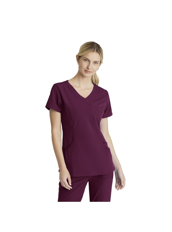 Skechers™ Vitality by Barco Charge Scrub Top for Women - Classic Fit, V-Neck Medical Top, 4-Way Stretch Women's Scrub Top