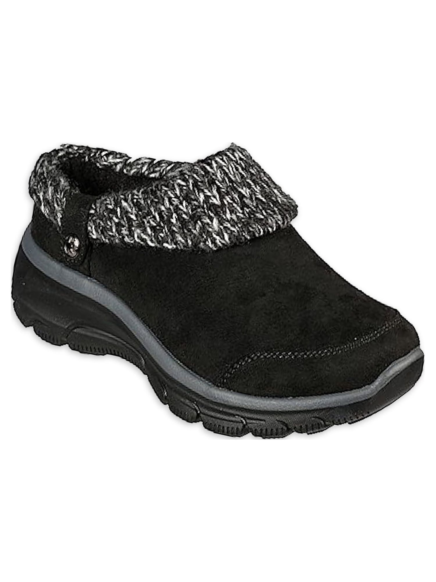 Womens Suede Slippers With Ragg Cuffs