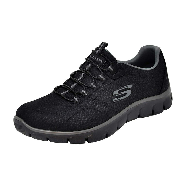 Skechers Women's Fashion Boot, Black/Gray, 5 : : Clothing