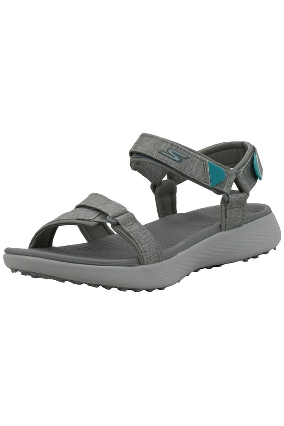 Women's 600 Spikeless Sandals Golf Shoe, Grey/Turquoise, 10 M US