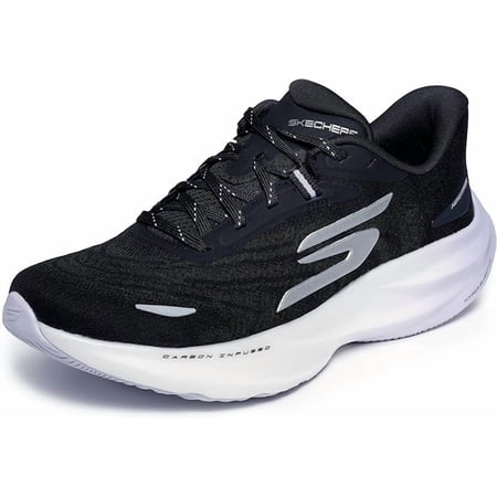 Skechers Sneakers for Women Aero Spark Casual Shoes, Engineered Mesh Lace Up Arch Fit Hyper Burst Ice Cushioning Carbon Plate Hyper Arc Goodyear Outsole
