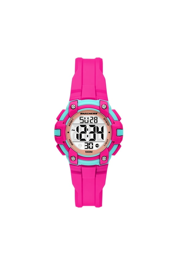 Women's Anoka Digital, Pink Polycarbonate Watch
