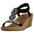 thumbnail image 1 of Skechers Women's Sandals Beverlee Date Glam Wedge Heel Rhinestone Upper Cork Veneer Midsole Luxe Foam Cushioned Footbed Slingback Dual Stretch Panels, 1 of 7