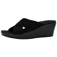 thumbnail image 1 of Skechers Beverlee-Delighted Wedge Sandals for Women, Boho Chic Style Cross Strap Slide, 1 of 7
