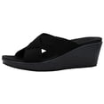 thumbnail image 1 of Skechers Beverlee-Delighted Wedge Sandals for Women, Boho Chic Style Cross Strap Slide, 1 of 7
