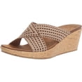 thumbnail image 1 of Skechers Beverlee-Delighted Wedge Sandals for Women, Boho Chic Style Cross Strap Slide, 1 of 7
