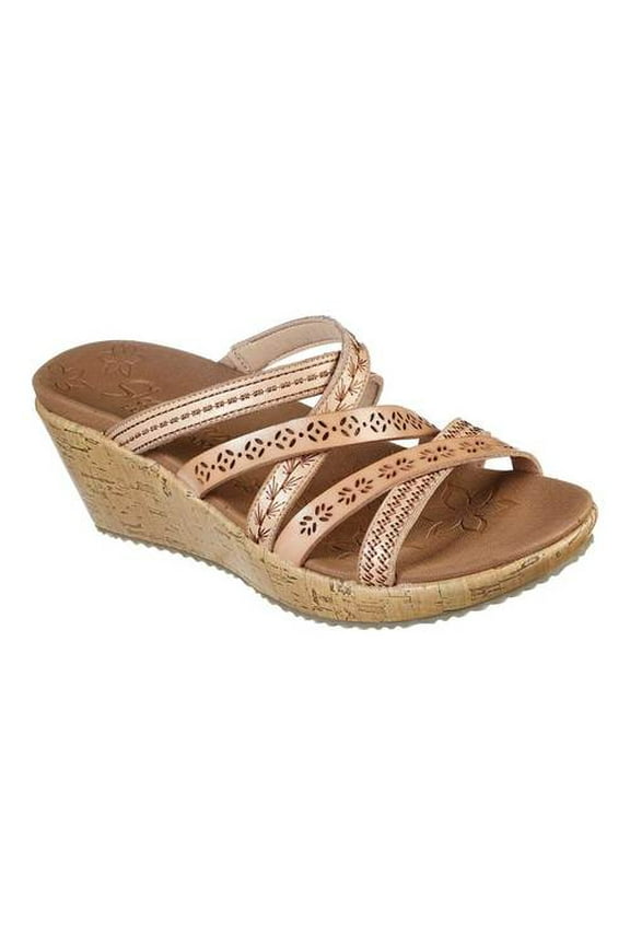 Women's Beverlee-Tiger Posse Wedge Sandal, Natural, 10