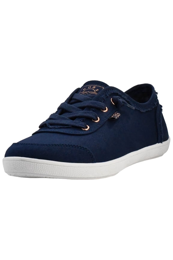 BOBs B Cute Womens Slip on Shoes, Casual Comfort Canvas Sneakers