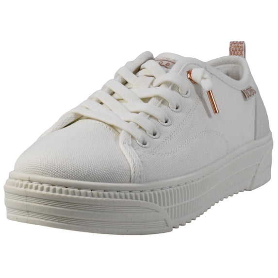 Skechers Women’s Sneakers Bobs Copa Casual Lace Up Shoes Memory Foam Insole Lace-Up Design Vegan Materials Flexible Traction Outsole Padded Collar