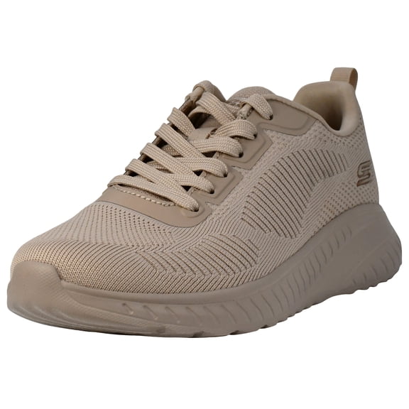 Skechers Women's Shoes Bobs Squad Chaos Casual Sneakers Knit Upper Memory Foam Insole Lace Up Rubber Outsole Shock Absorbing Midsole