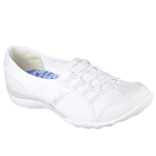 Skechers Women's Breathe Easy Allure Fashion Sneaker, White, 9.5 M US