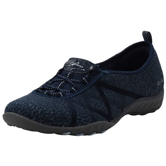 Skechers Women's Breathe-Easy-a Look Sneaker, Navy, 7.5 M