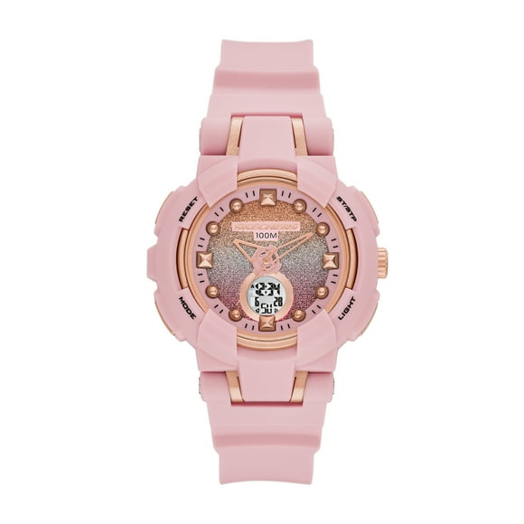 Skechers Women's Brynwood Analog-Digital Blush Plastic Watch