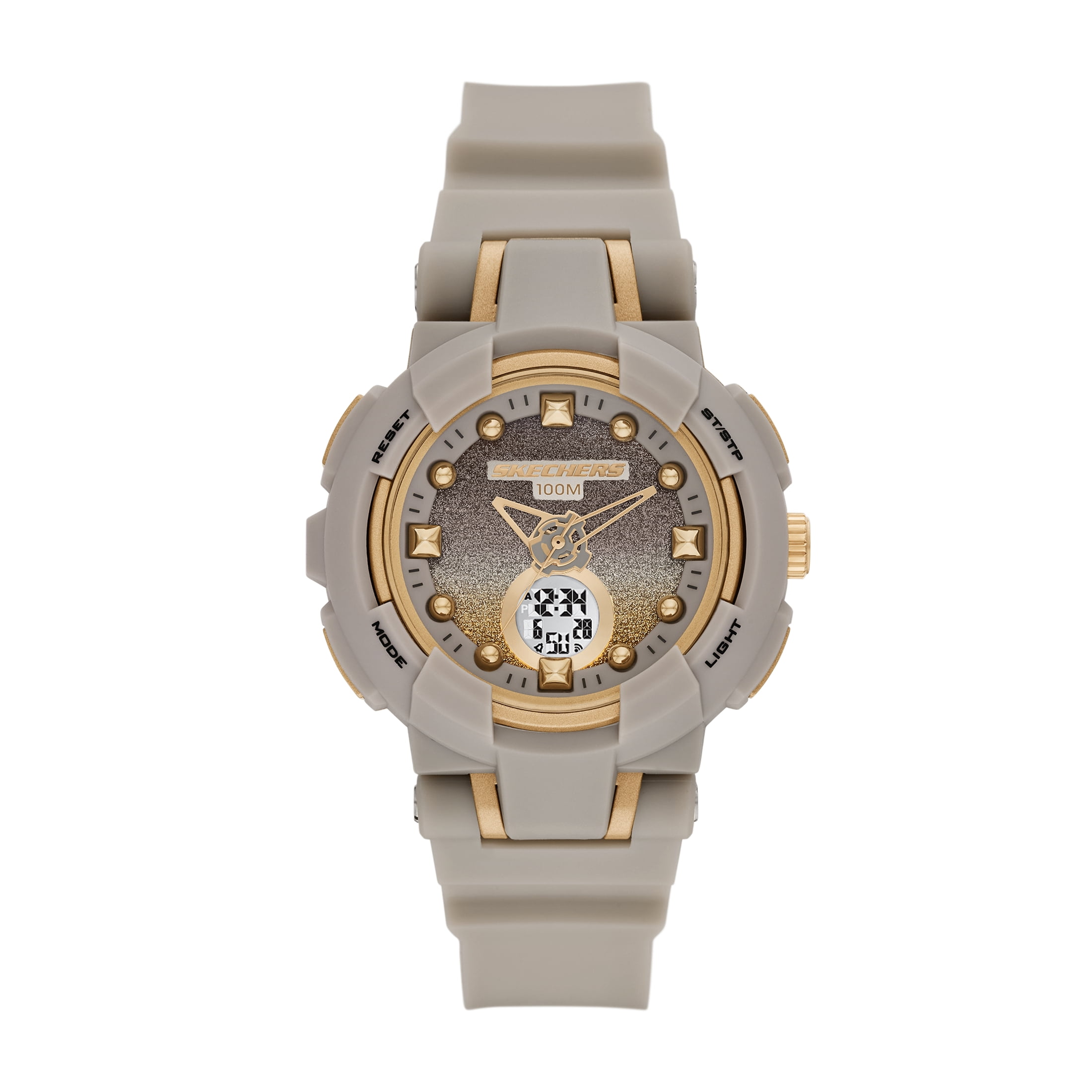 Skechers Women's Brynwood Analog-Digital Gray Plastic Watch