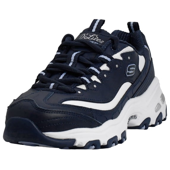 Skechers Sneakers for Women's, D'lites Fresh Start Memory Foam Lightweight Lace-Up Walking Shoes