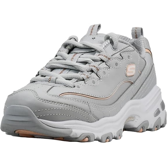 Skechers Sneakers for Women, D'lites Fresh Start Memory Foam Lightweight Lace-Up Walking Shoes