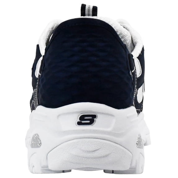 Skechers Casual Sneakers for Women Dlites New Classic Hands Free Shoes Breathable Leather Mesh Slip on Cushioned Support Athletic Footwear