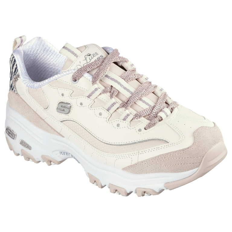 Skechers Women's D'lites Athletic Sneaker, Leather/Synthetic