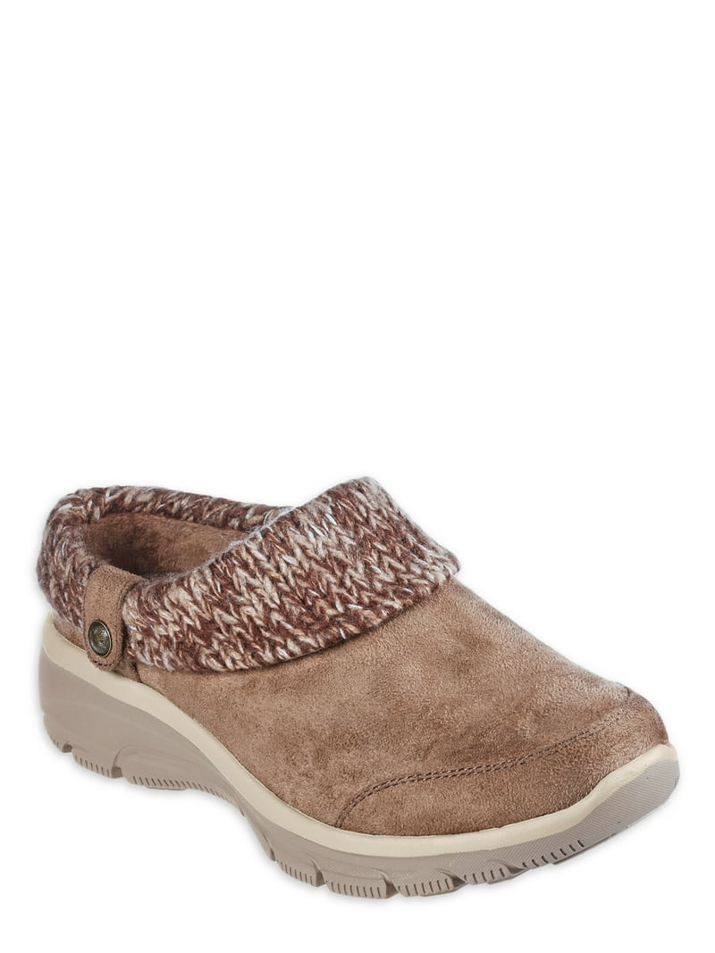 Skechers Women's Easy Going Open Back Knit Slip In Comfort Clog