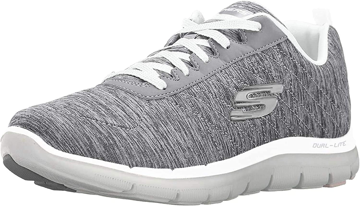 Skechers Women's Flex Appeal Grey Sneaker 10 US -