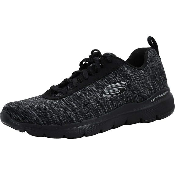 Skechers Women's Flex Appeal 3.0-Insiders Black/Black Sneaker 7 W US