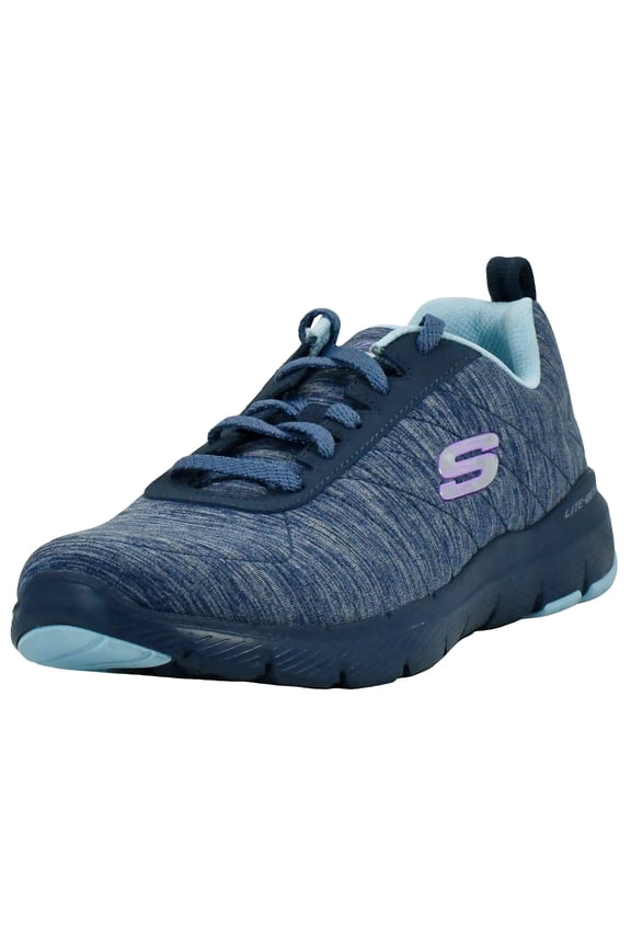 Walking Shoes for Women Flex Appeal 3.0 Insiders Knit Upper Lace Up Casual Sneakers Lightweight Cushioning Memory Foam Flexible Shoes