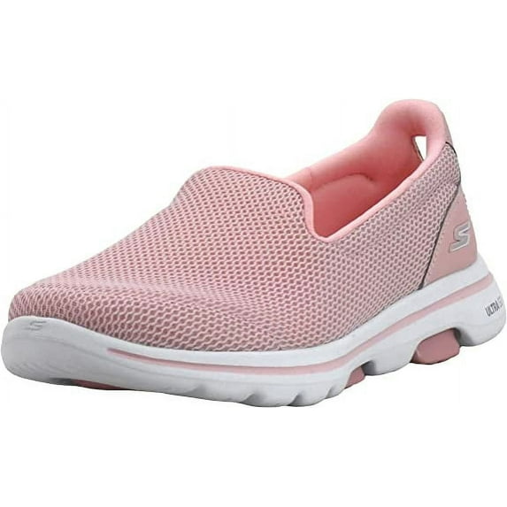 Skechers Women's GO Walk 5-15901 Sneaker, Light Pink, 10 M US