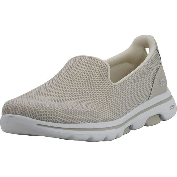 Skechers Women's GO Walk 5-15901 Sneaker, Natural, 8 M US