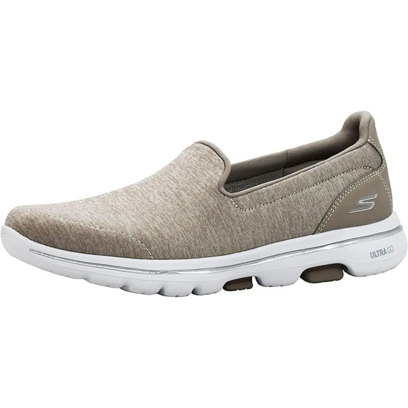 Skechers Women's GO Walk 5-Honor Sneaker, Taupe, 9.5 M US