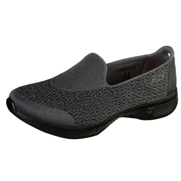 Skechers Women's Go Walk 4 Pursuit Walking Shoe, Black/Charcoal, 7 M US