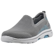 Skechers Walking Shoes for Women Go Walk 5 Prized Slip on Shoes Breathable Knit Upper Cushioned Insole Lightweight Outsole Casual Athletic Sneakers