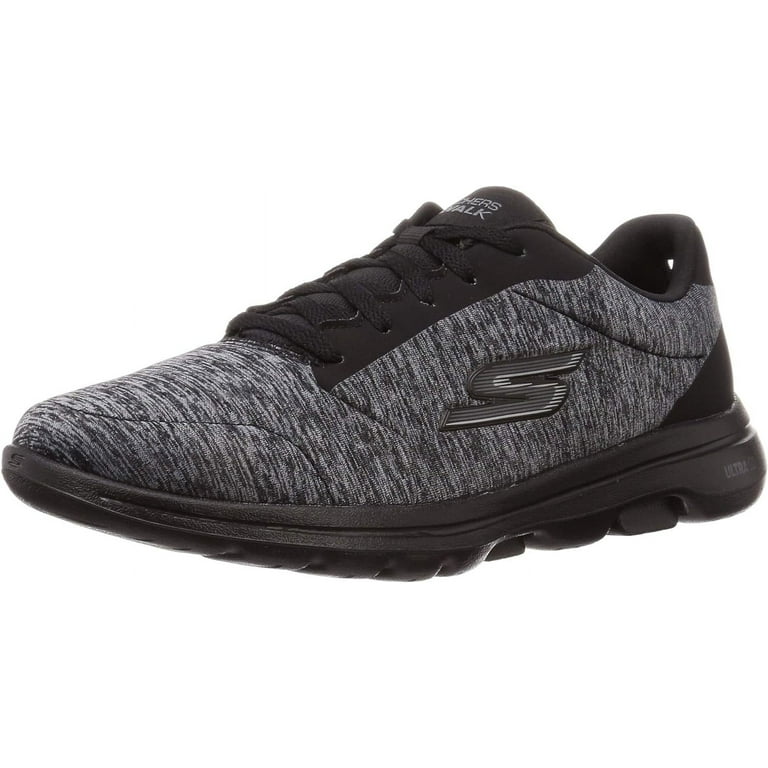 Skechers Women's Go Walk 5-True Sneaker Black/Black Wide