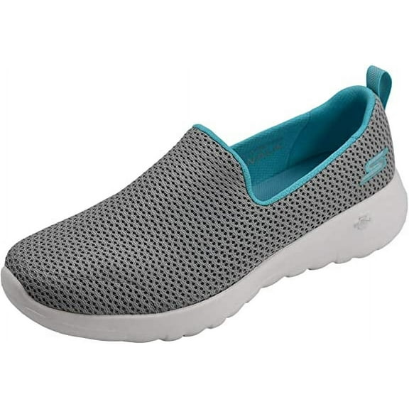 Skechers Women's Go Walk Joy Grey/Light Blue Sneaker 10 W US