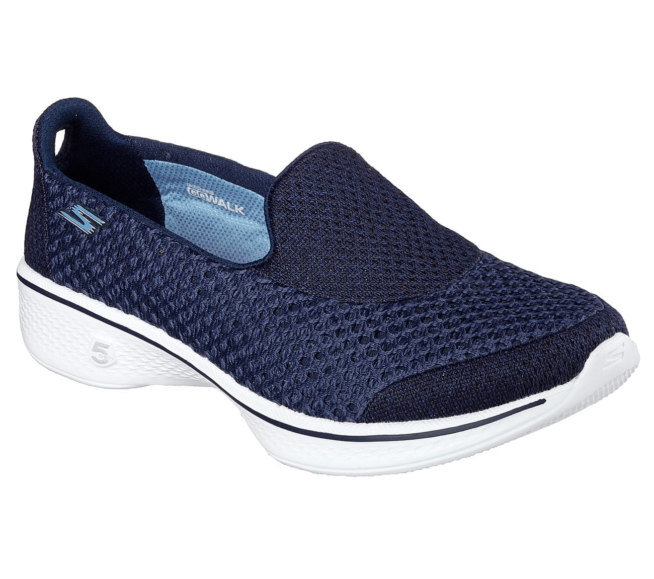 tidligere sfærisk Barn Skechers Women's Gowalk 4 Kindle Slip On Walking Shoe,Navy/White,US 10 W -  Walmart.com