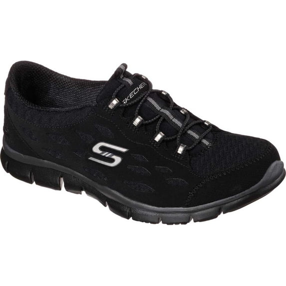 Skechers Women's Gratis Full Circle Sneaker, Black, 8 W US