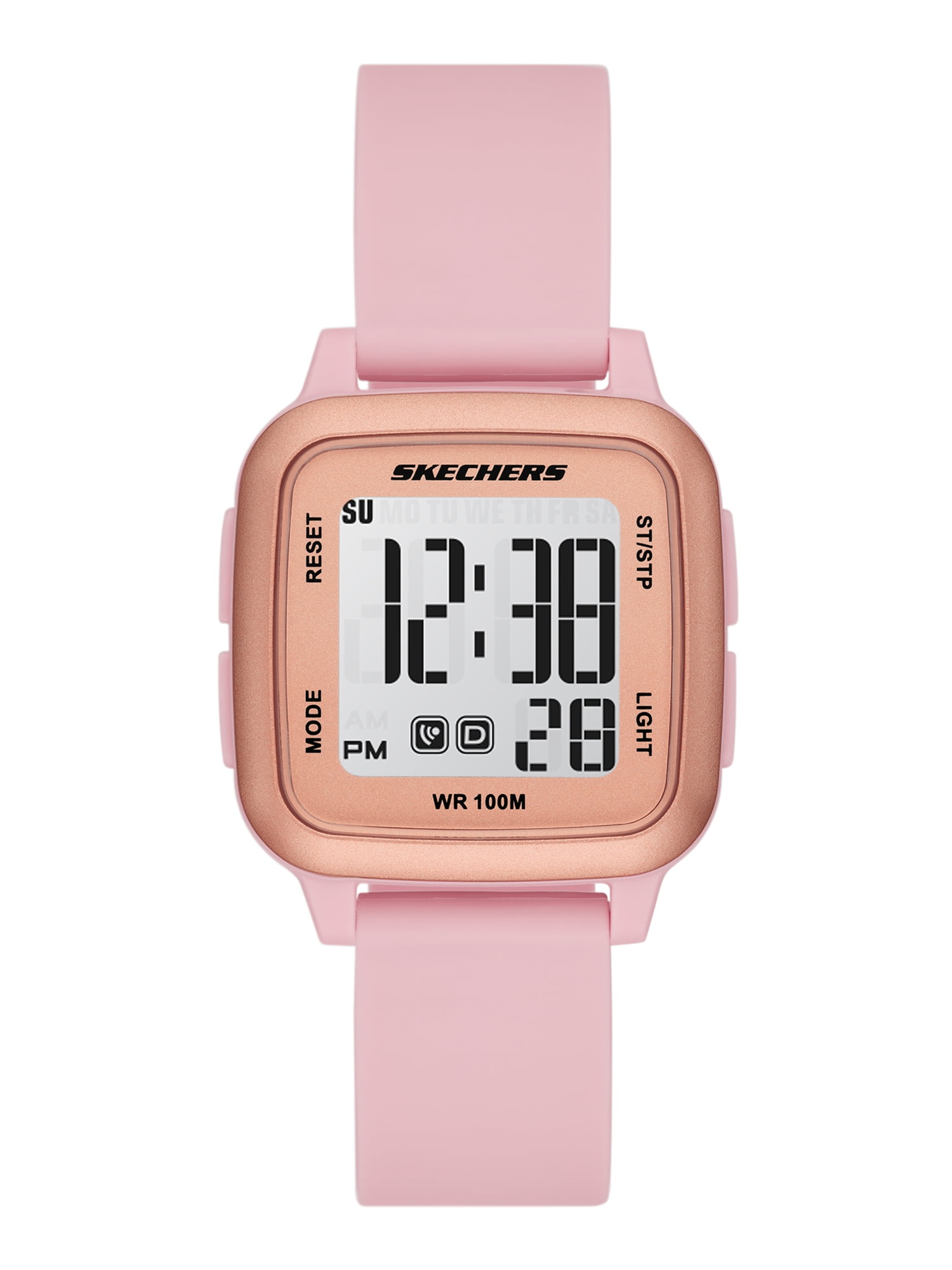 Skechers Women's Holmby Digital, Blush Polycarbonate Wristwatch