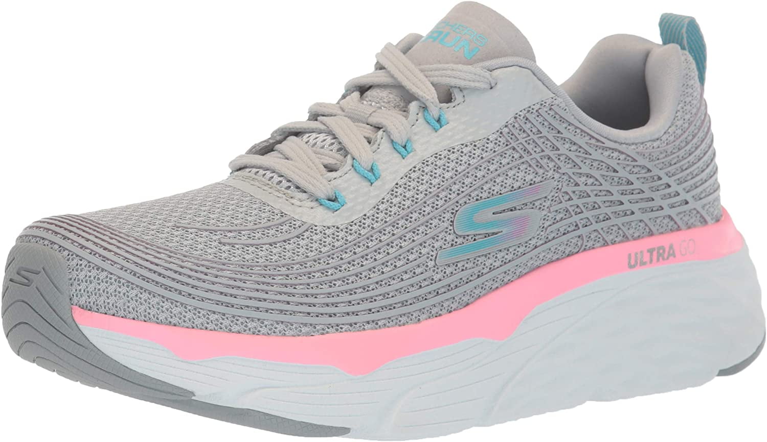 ◆SKECHERS◆ Women's Max Cushioning Foamy SL0WSCFM103 Skechers Women's Max Cushion Sneaker Gray/Pink 10 Wide
