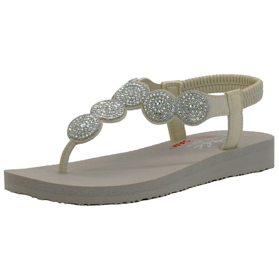 Skechers Women's Meditation-Stars And Spakle Thong Sandal