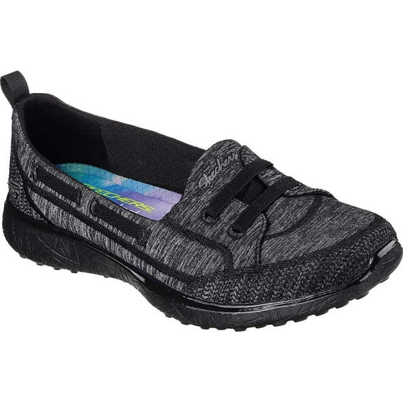 Skechers Women's Microburst Topnotch Sneaker Black/Black 8 Wide