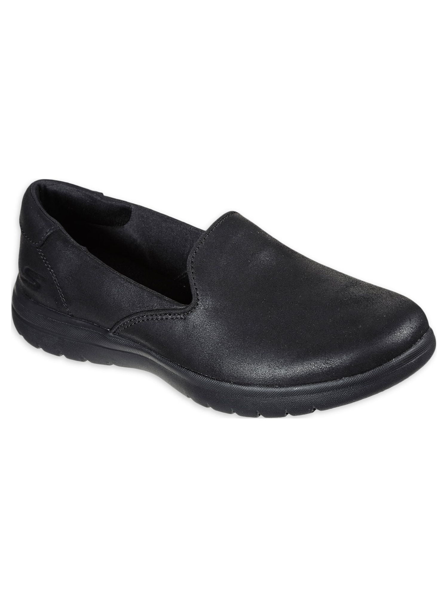Absolute Footwear Women's Slip-On Shoes – Faux Leather Twin Gusset Comfort Shoes With Wedge Sole - View #6