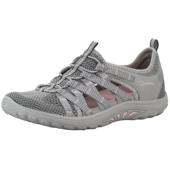 Skechers Women's Reggae Fest-Neap Webbing Trimmed Knit Flat