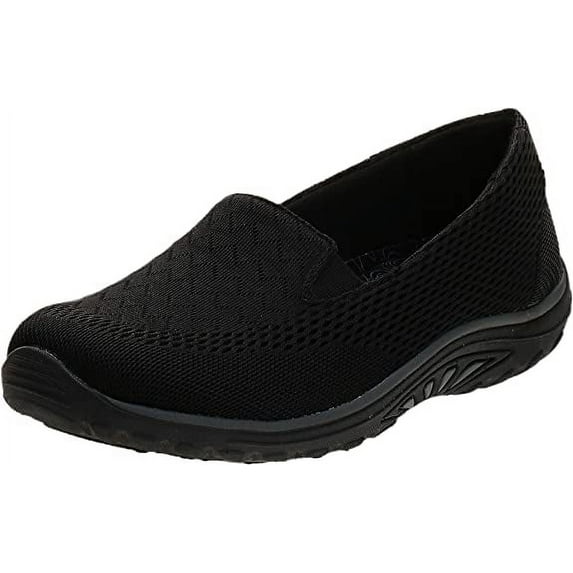 Skechers Women's Reggae Fest Willows Flat, Black, 11 W US