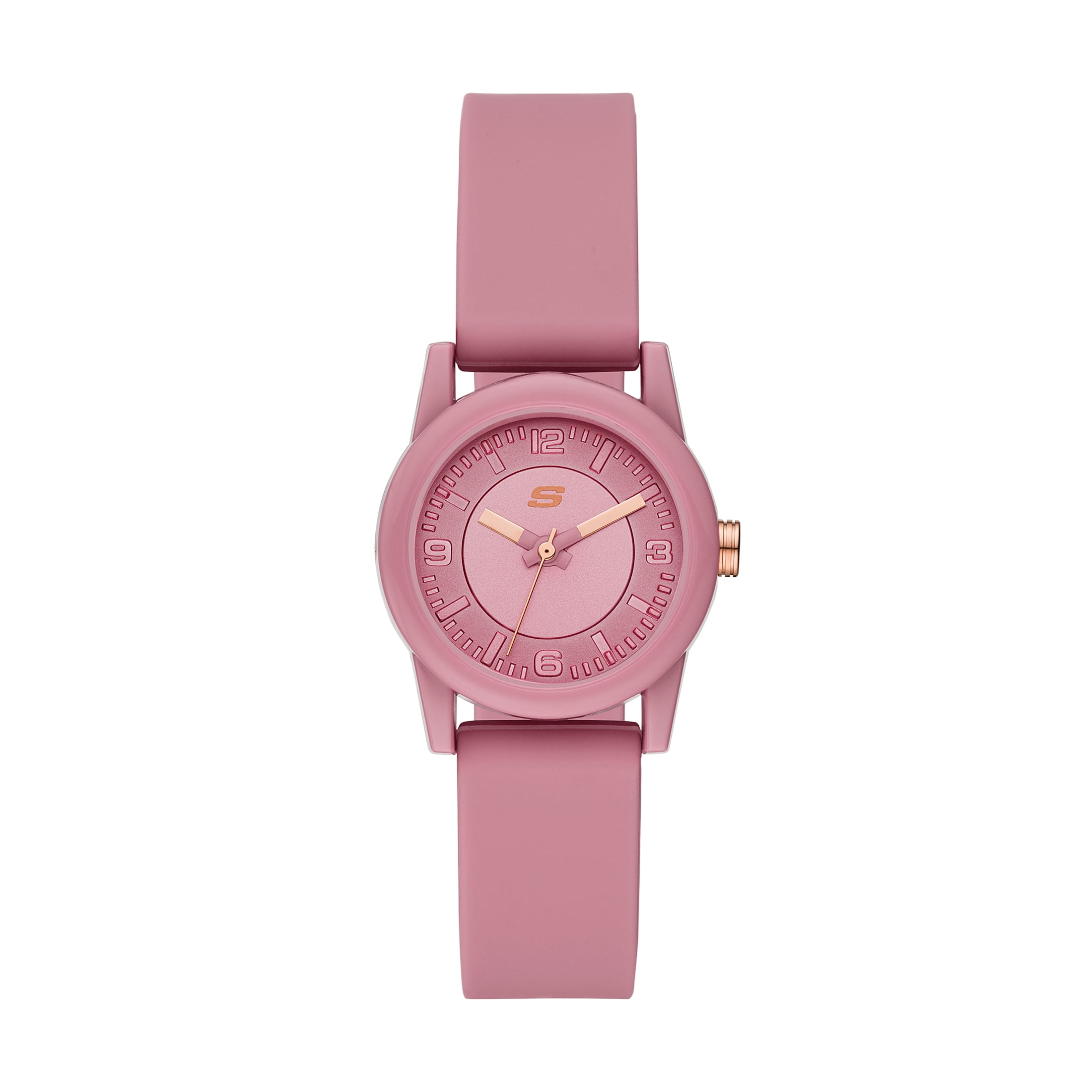 Skechers Women's Rosencrans Three-Hand, Pink Polycarbonate Watch