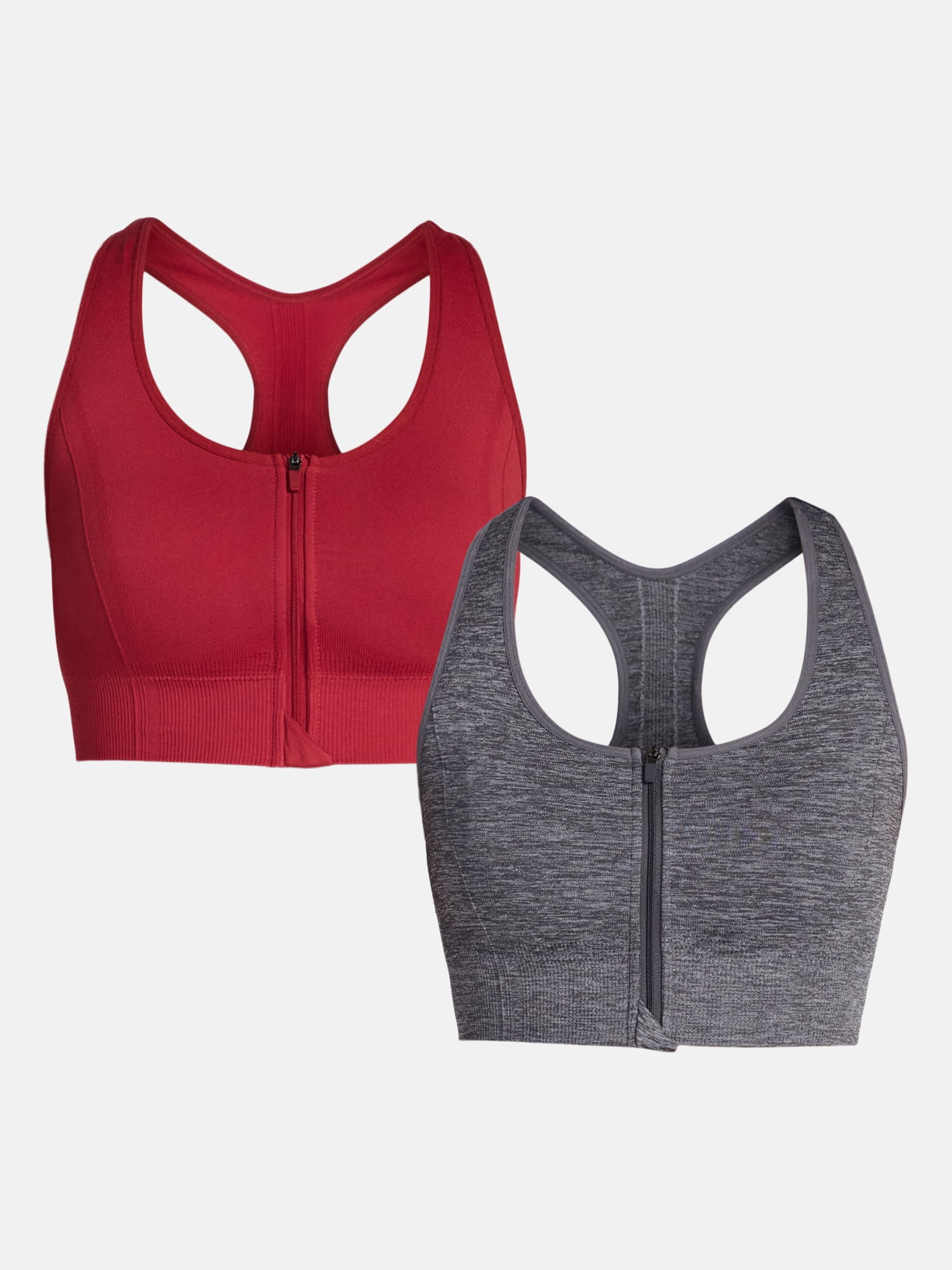 Skechers Women's Seamless Zipper Sports Bra, 2-Pack, Sizes S-XL