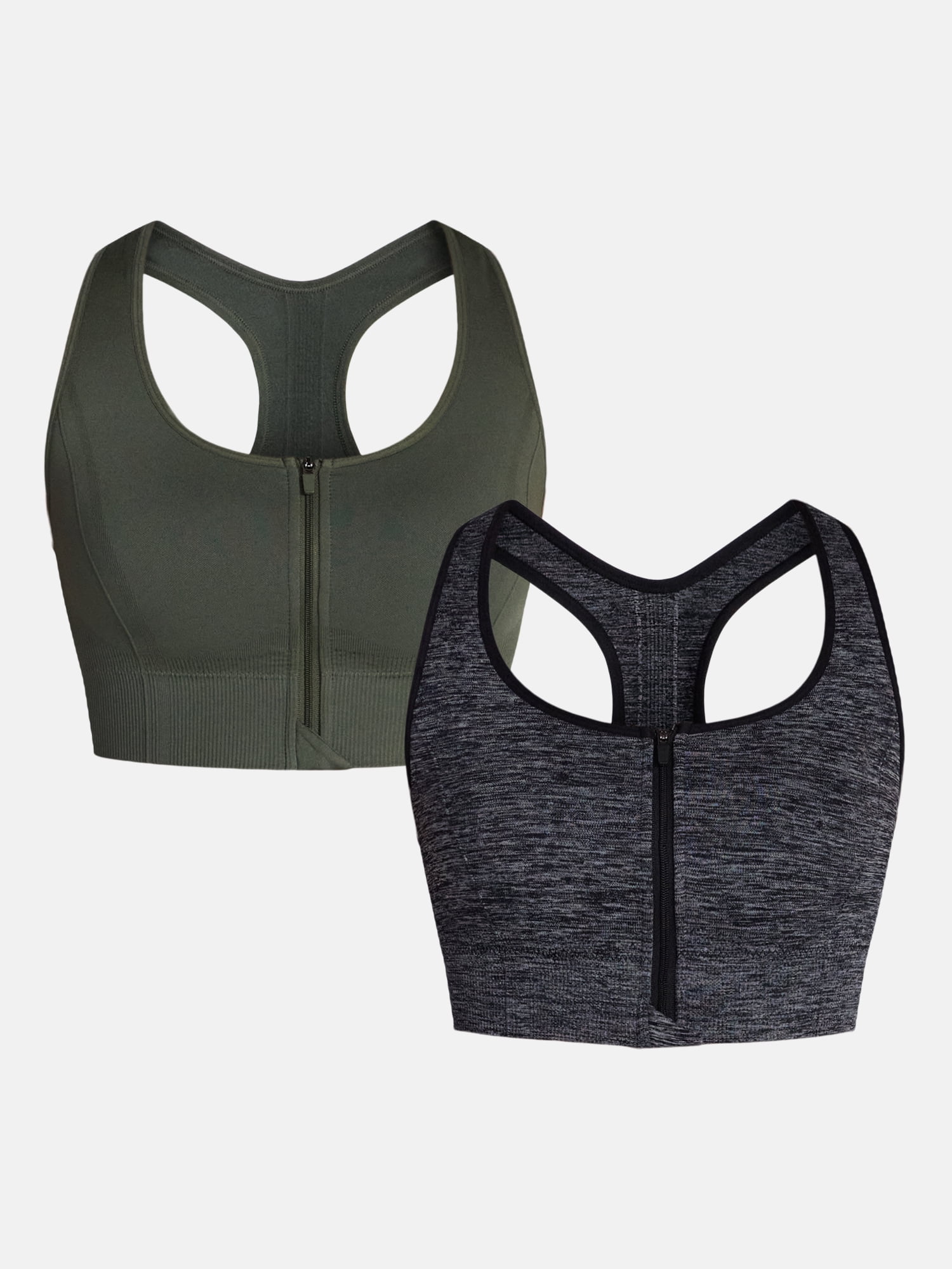 Skechers Women's Seamless Zipper Sports Bra, 2-Pack, Sizes S-XL