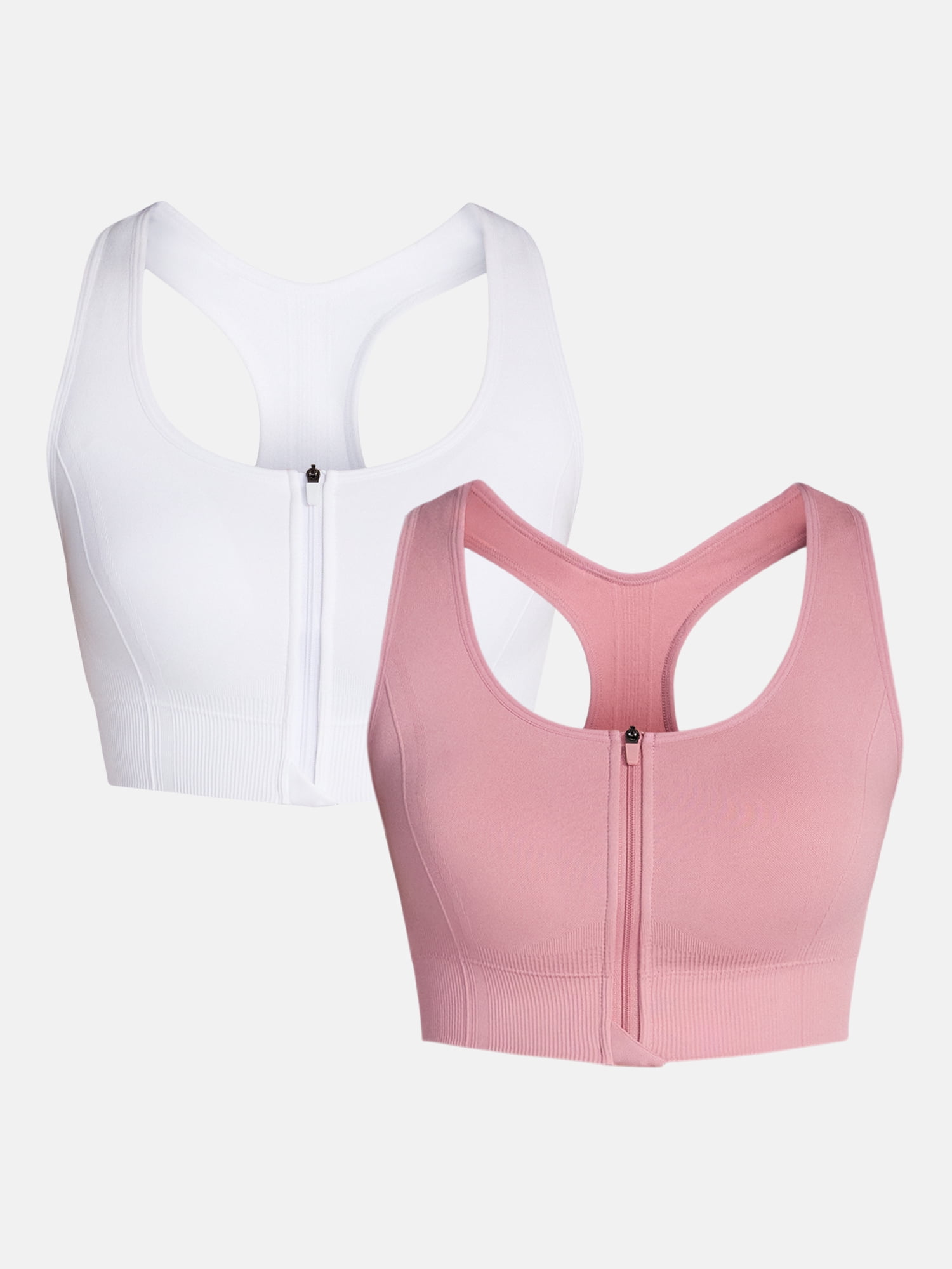 Skechers Women's Seamless Zipper Sports Bra, 2-Pack, Sizes S-XL