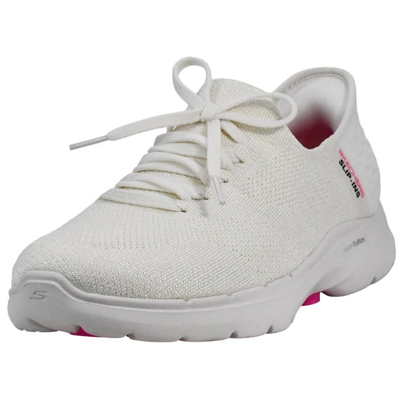 Skechers WomenSlip in Shoes Go Walk 6 Lovely Day Sneaker Walking Shoes for Women Breathable Knit Cushioned Foam Support