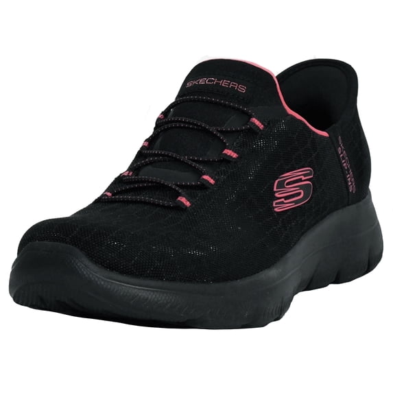 Skechers Slip on Sneakers for Women Summits Classy Night Hands Free Shoes Mesh Upper Cushioned Insole Flexible Sole Casual Walking Footwear