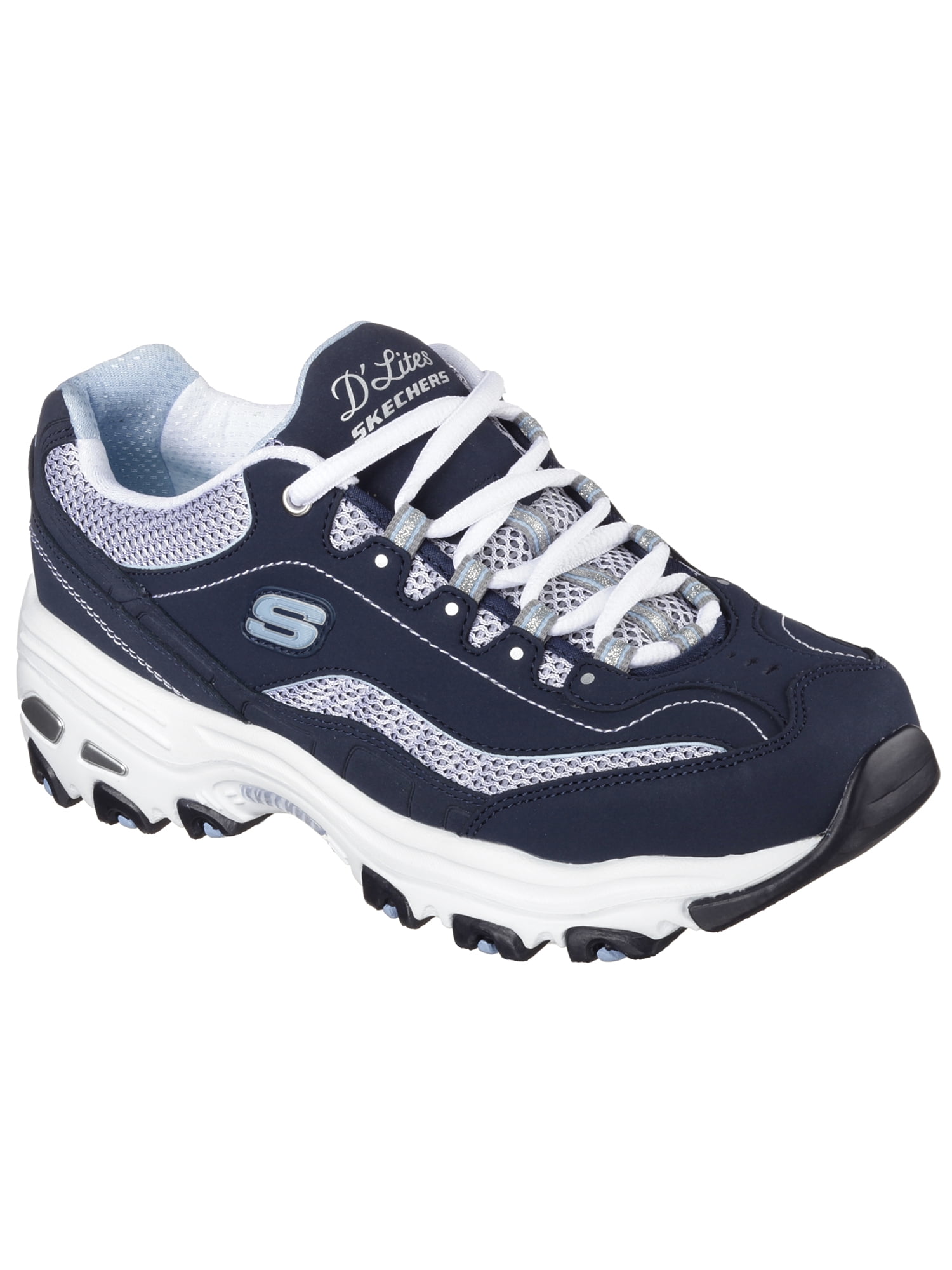 Skechers Women's Sport D'Lites Life Saver Lace-up Athletic Sneaker, Wide  Width Available 